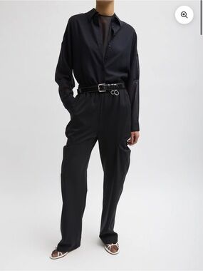 Tibi Compact Ultra Stretch Knit Sculpted Meir Pant Black